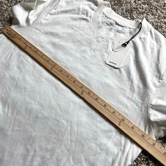Prana Everyday Short Sleeve Tee Women's Medium Soft White Soft Organic Cotton - Picture 8 of 9